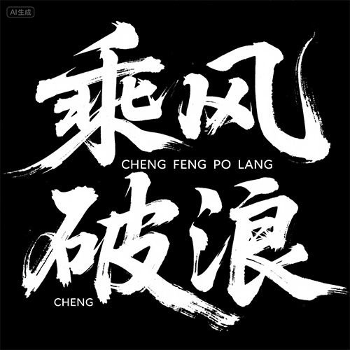 狂草毛笔书法字体提示词