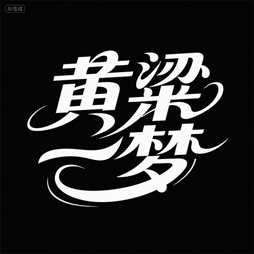 国风狂草毛笔书法字体