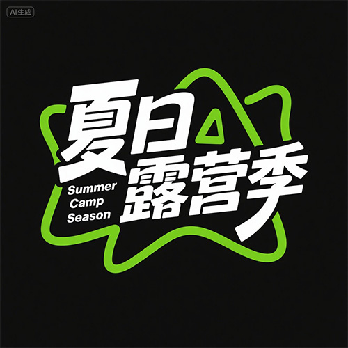 创意线条装饰海报标题字体