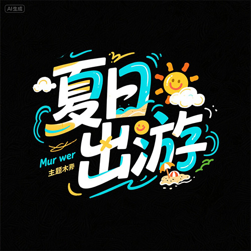 小清新风格可爱海报标题字体