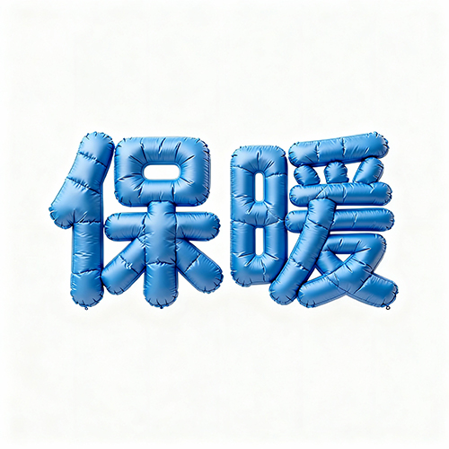 3D创意立体电商保暖衣材质字体