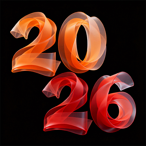 创意半透明层次感渐变字体