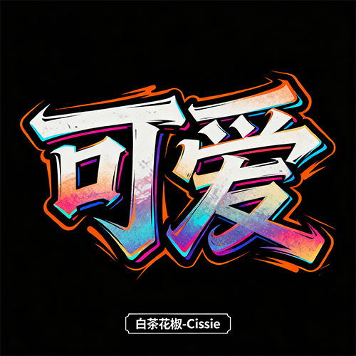 创意标题可爱风渐变手写字体