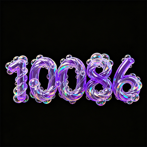 3D创意紫色科幻艺术化字体