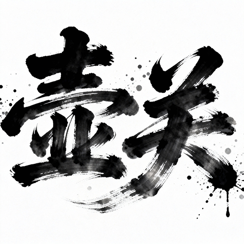 国潮风水墨手写毛笔字体