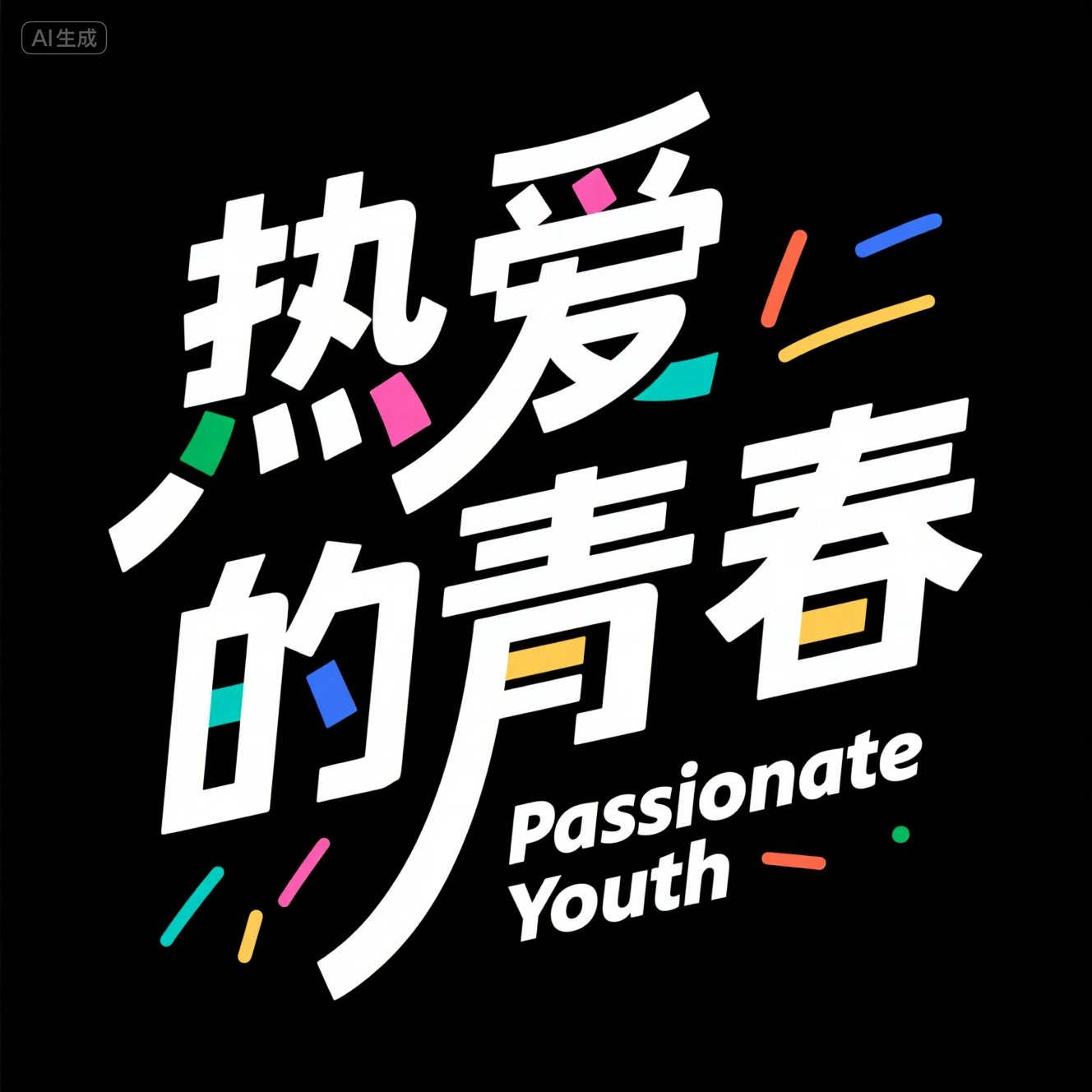 多彩青春活力感高级感扁平可爱字体-ai艺绘资源