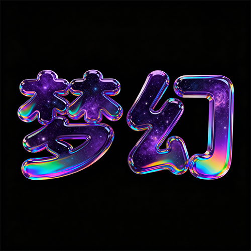 3D宇宙梦幻奇幻可爱艺术创意字体-ai艺绘资源