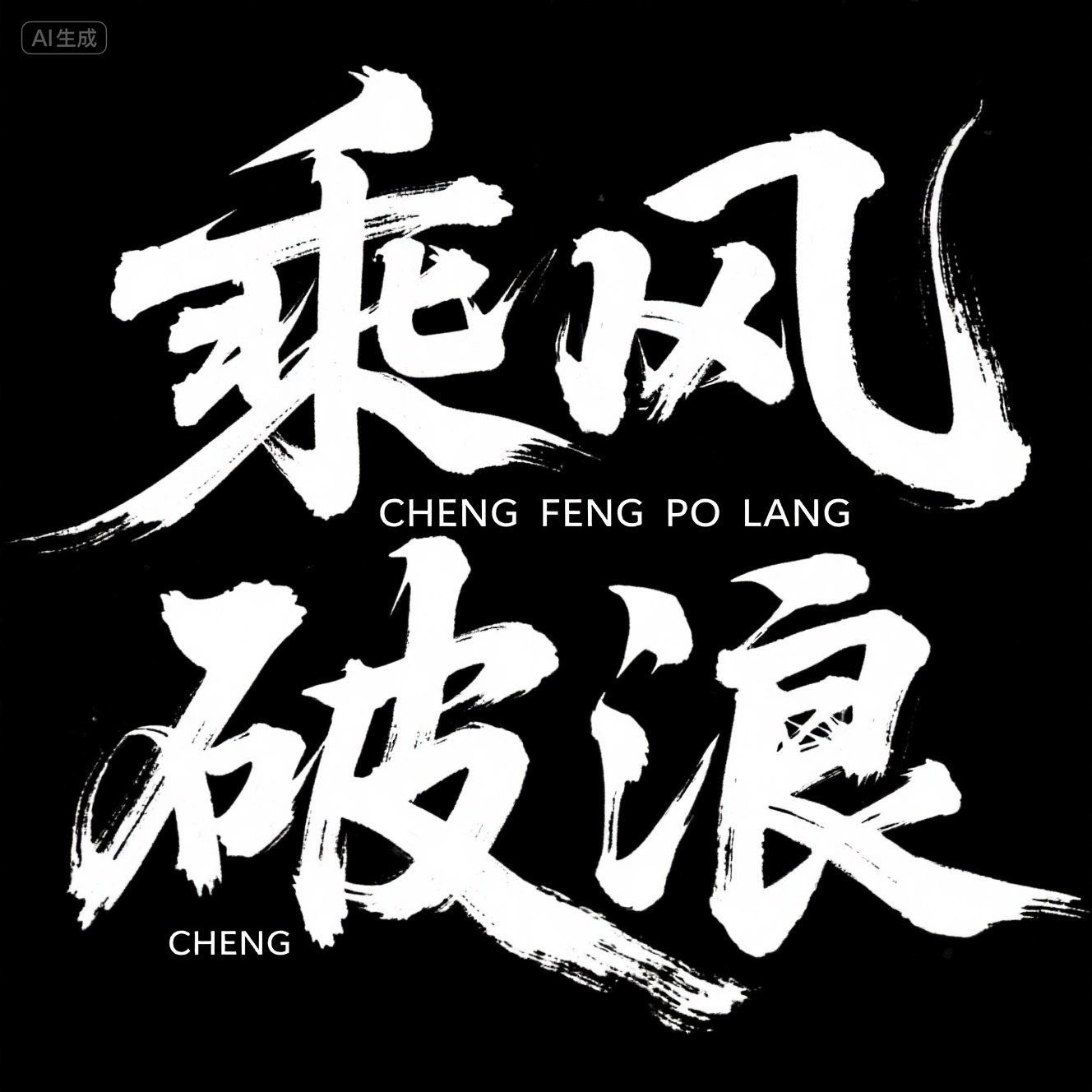 中国国潮风水墨手写大气毛笔艺术字体-ai艺绘资源