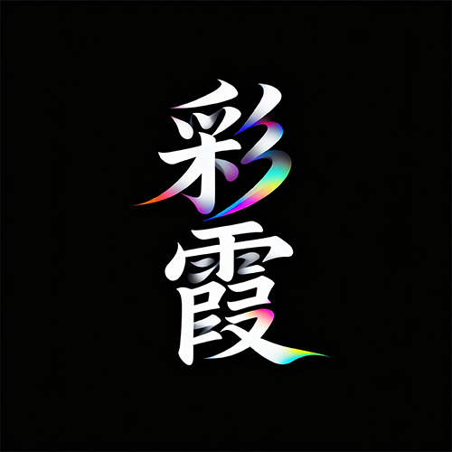 融入彩虹渐变颜色的创意艺术字体-ai艺绘资源