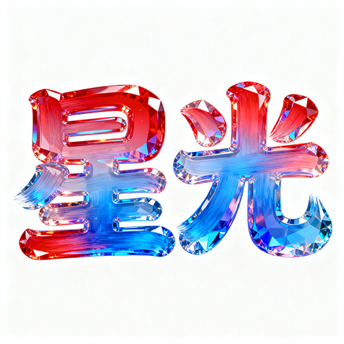 3D创意渐变色彩水晶钻石艺术字体-ai艺绘资源