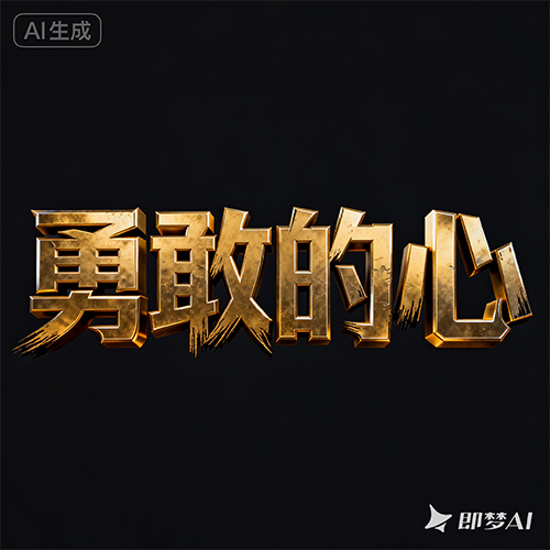 金色3D立体风格金属质感艺术字体-ai艺绘资源