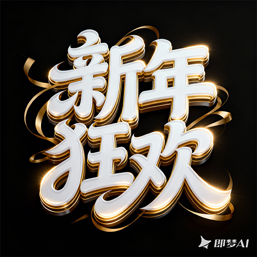 高级3D立体感金属描边广告海报商务艺术字体-ai艺绘资源