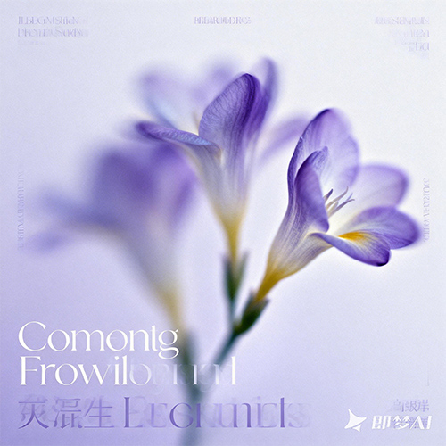 极简朦胧美学商务高级感花卉艺术海报-ai艺绘资源