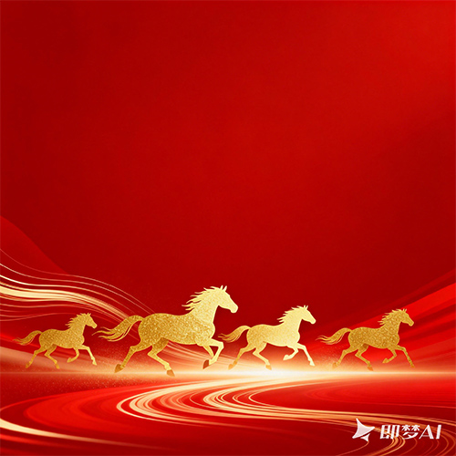 马匹奔跑的艺术线条高级感简约商务背景-ai艺绘资源
