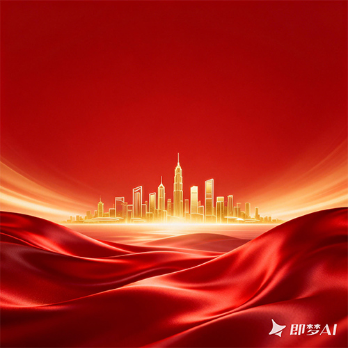 高级感商务红色科技感海报创意背景-ai艺绘资源