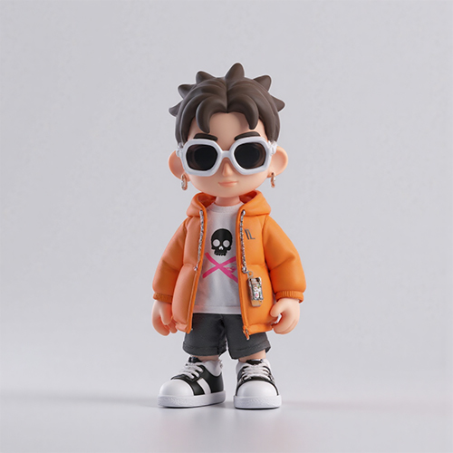 3D卡通男孩个性潮酷潮流时尚风格IP角色形象-ai艺绘资源