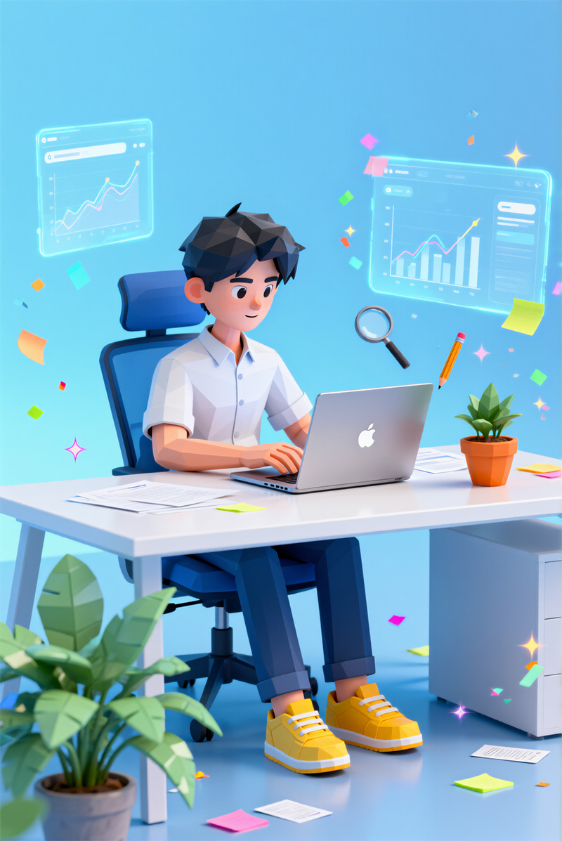 图片[7]-7张现代商务风格办公场景3D动漫海报插画素材-ai艺绘资源