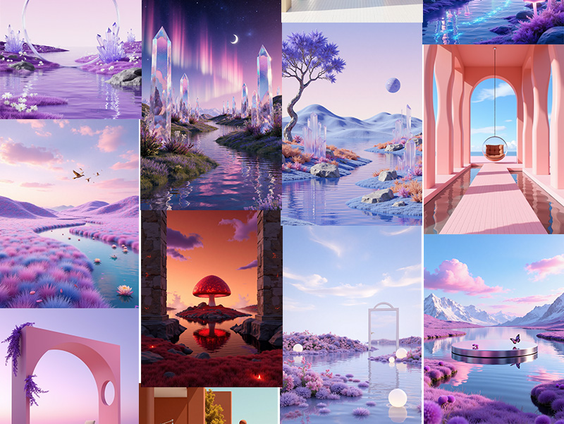 图片[3]-28张超现实主义梦幻C4D电商海报场景插画海报背景素材-ai艺绘资源