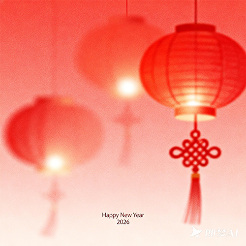 中国风红灯笼创意海报艺术插画-ai艺绘资源