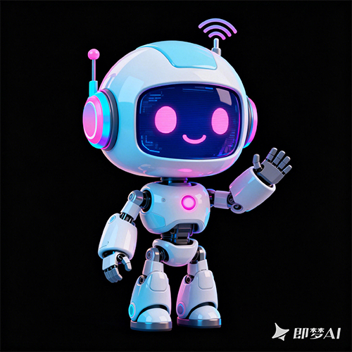 Q 版 3D 卡通风格的萌趣机器人形象-ai艺绘资源