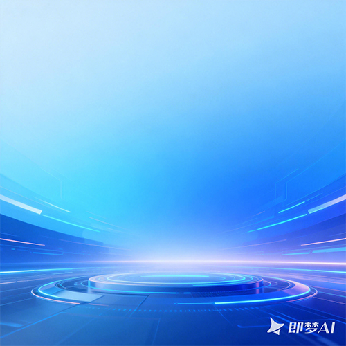 蓝色系未来科技感广告海报kv背景-ai艺绘资源