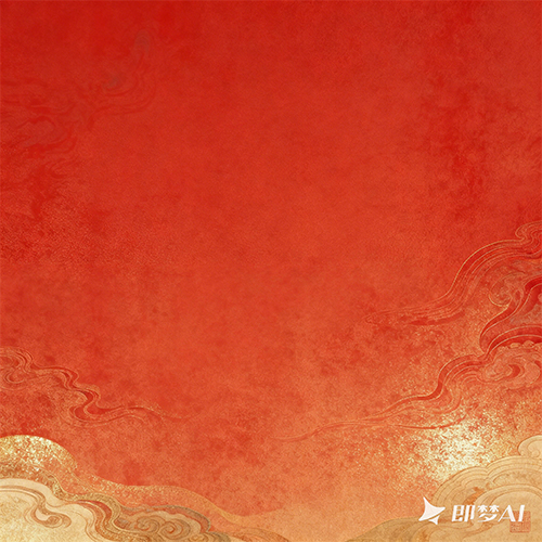中国传统古风艺术红色鎏金磨砂效果渐变背景-ai艺绘资源