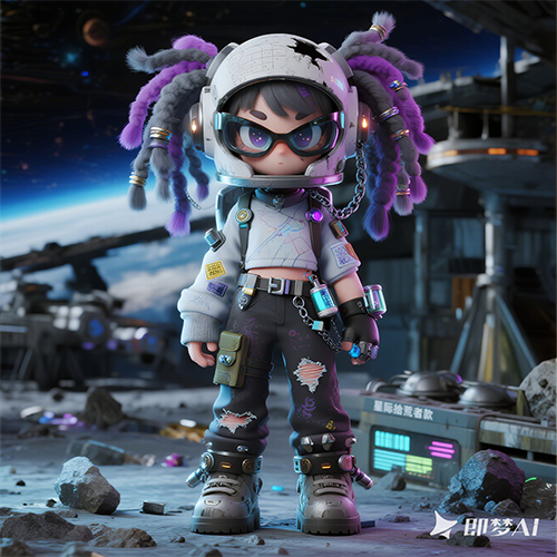 3D个性化潮流IP角色设计科幻感泡泡马特风格-ai艺绘资源
